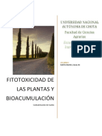 Fitotoxicidad de Las Plantas y Bioaumentación