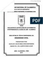 Evaluación de Las Patologías de Los Pavimentos Intertrabados de La Ciudad de Jaén Cajamarca