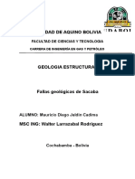 Fallas Geologicas Sacaba