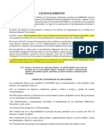 Autoevaluación y Licenciamiento