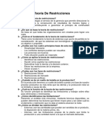 Preguntas Sobre La Teoria de Restricciones