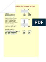 Air Condition Size Calculator