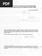 CENSURA POLÍTICA À MÚSICA POPULAR BRASILEIRA: As Ações Da Censura Na Ditadura Civil-Militar À MPB