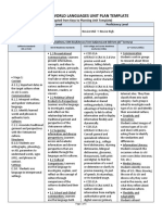 Edsc 542F World Languages Unit Plan Template