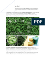 Qué Es La Espirulina