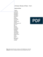 Integrated Science Glossary Unit 5