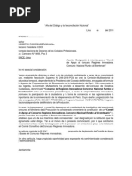 Colegios Profesionales - Oficio para Comité de Apoyo.