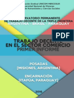 Primer Informe Trabajo Decente en El Sector Comercio Posadas/Encarnación