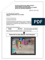 17 Informe de La Casa Abierta de La Lectura Dramatizacion 9no Azul