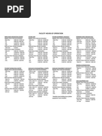 Facility Hours of Operation