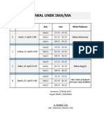 Jadwal Unbk Sma/Ma: No Hari & Tangal Sesi Jam Mata Pelajaran