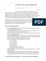 Cost Management: PMP Study Guide (PMBOK 6th Edition)