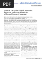 Antibiotic Therapy For Klebsiella Pneumoniae Bacteremia: Implications of Production of Extended-Spectrum B-Lactamases