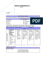 Sesión de Aprendizaje Religión 19