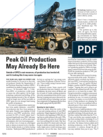 Peak Oil Production May Already Be Here (Kerr 2011) Journal of Science