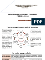 Procesos Pedagógicos en La Sesión de Aprendizaje