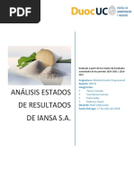 Análisis Simple Estados de Resultados Iansa DUOC UC