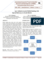 A Study On Customer Attitude Towards Mobile Banking With Special Reference To Erode District