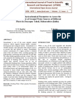 Studies On Physicochemical Parameters To Assess The Water Quality of Ground Water Sources of Different Places in Daryapur Tahsil, Maharashtra (India)