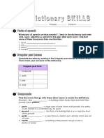 Verb, Noun, Adjective or Adverb in The Gaps After Each Word. Note That