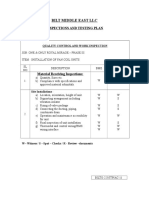 Bilt Middle East LLC: Inspections and Testing Plan