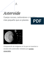 Asteroide - Wikipedia, La Enciclopedia Libre PDF