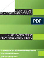 Aplicación de Las Relaciones Dinero-Tiempo