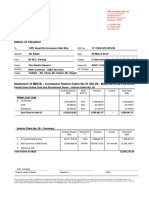 Notice of Valuation: Prime Cost Sum