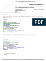 Skymeridien (MBW Packages) - Extension of Tender Closing Date