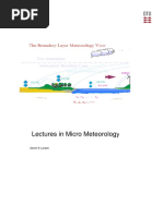 Lectures in Micro Meteorology: Søren E Larsen