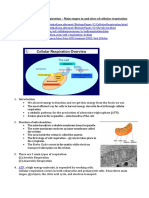 VCE Biology Unit 3.1 - Respiration - Main Stages in and Sites of Cellular Respiration