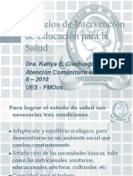 Modelo de Intervencion para La Salud