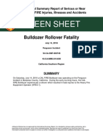 Cal Fire Bulldozer Rollover Fatality Green Sheet 