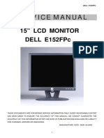 Service Manual: 15" LCD Monitor Dell E152Fpc