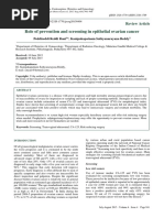 Role of Prevention and Screening in Epithelial Ovarian Cancer