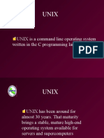 UNIX Is A Command Line Operating System Written in The C Programming Language