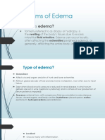 Type of Edema and Its Mechanism