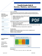 Grade 4 Unit 8 Parent Letter