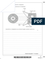 (C) in The Radio, Sound Is Produced by A Loudspeaker. The Diagram Shows The Construction of A Loudspeaker. Casing