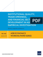 Institutional Quality, Trade Openness, and Financial Sector Development in Asia: An Empirical Investigation