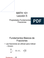 Propiedades Fundamentales de Fracciones Lección 5