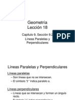 Líneas Paralelas y Perpendiculares Lección 18