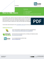 Hive For SQL Users: Cheat Sheet