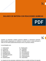 Balance de Materia Con Reacciones Quimicas