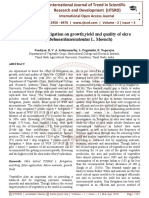 Effect of Fertigation On Growth, Yield and Quality of Okra (Abelmoschusesculentus L. Moench)