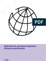 Application For Provisional Registration Overseas Trained Teacher