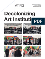 Oncurating 35 - Decolonizing Art Institutions