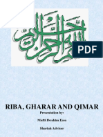 Riba, Gharar and Qimar