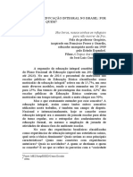 Educação Integral No Brasil: Por Quem e para Quem?