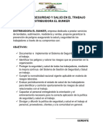 Politica de Seguridad y Salud en El Trabajo